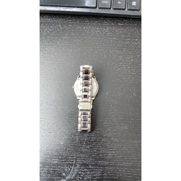 Seiko Women's Solar Mother of Pearl Dial Stainless Steel Watch - Picture 4 of 5